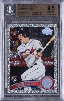 2011 Topps Update Diamond Anniversary #US175 Mike Trout Rookie Card – BGS GEM MINT 9.5